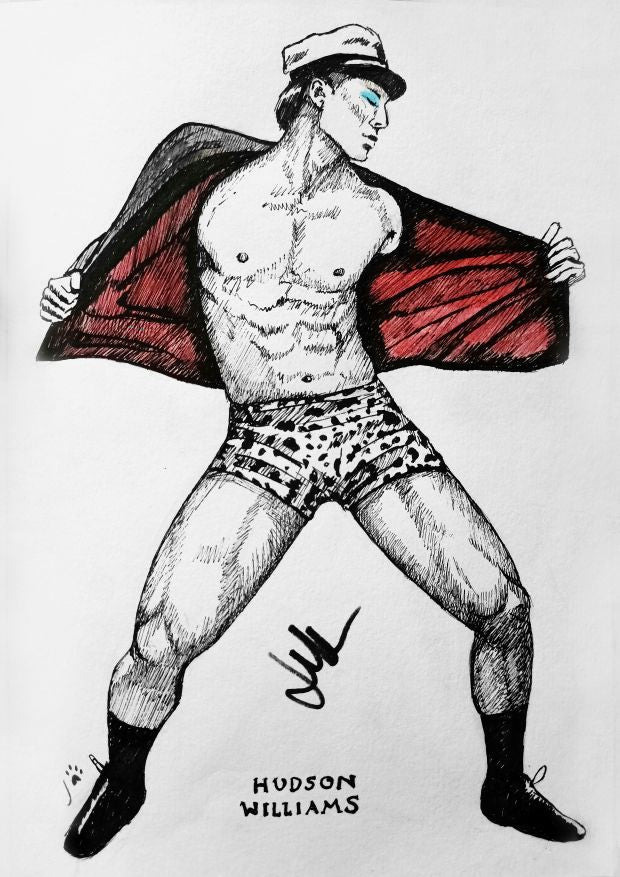 Hudson Williams signed A5 print